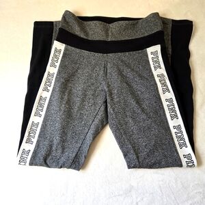 PINK Victoria's Secret Gray and Black Leggings